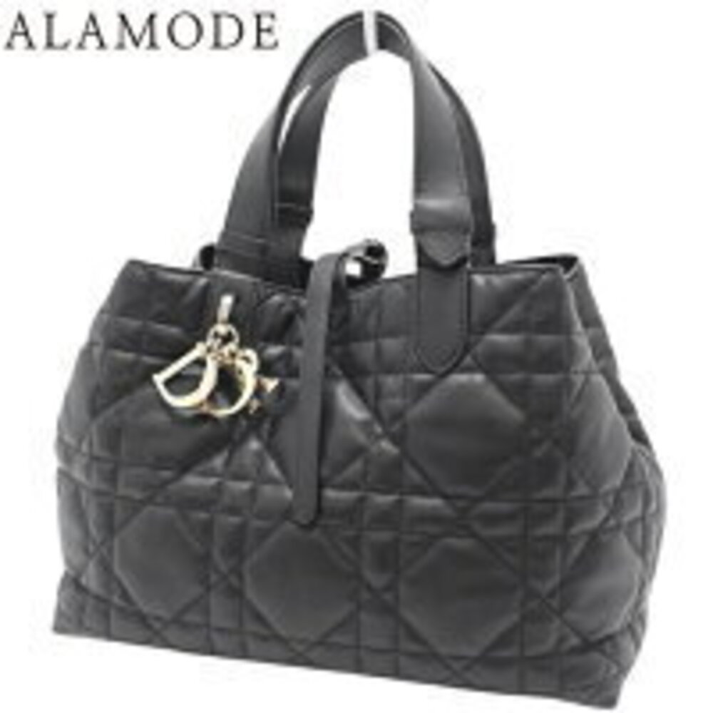 Dior Cannage Toujours Christian Tote Black Calfskin Bag Handbag - Picture 2 of 7